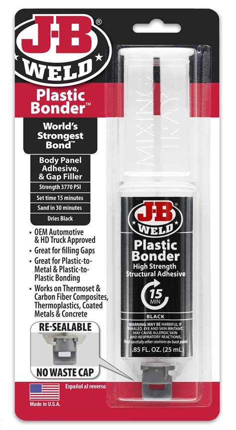 jb weld mount plastic to sheet metal|Plastic Bonder Syringe .